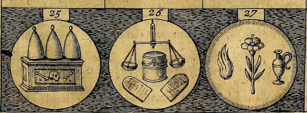 An illustration from Emblemata sive symbola a principibus, viris eeclesiasticis [sic] ac militaribus aliisque vsurpanda. Deuises ou emblemes pour princes, gens d'Eglise, gens de guerre, & aultres, 1624, leaf 14