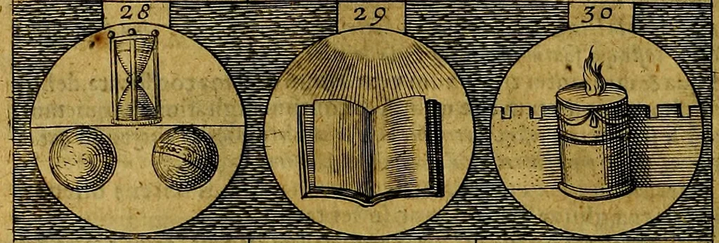 An illustration from Emblemata sive symbola a principibus, viris eeclesiasticis [sic] ac militaribus aliisque vsurpanda. Deuises ou emblemes pour princes, gens d'Eglise, gens de guerre, & aultres, 1624, leaf 17