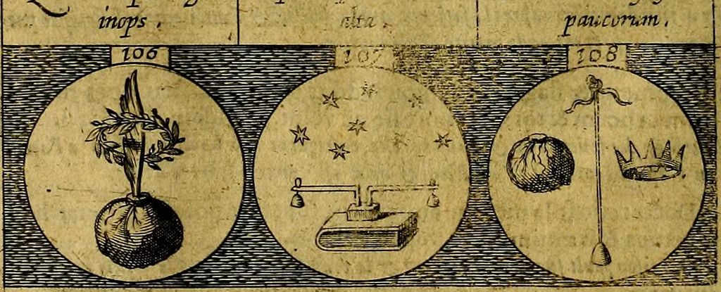 An illustration from Emblemata sive symbola a principibus, viris eeclesiasticis [sic] ac militaribus aliisque vsurpanda. Deuises ou emblemes pour princes, gens d'Eglise, gens de guerre, & aultres, 1624, leaf 33
