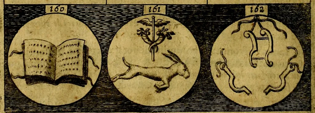 An illustration from Emblemata sive symbola a principibus, viris eeclesiasticis [sic] ac militaribus aliisque vsurpanda. Deuises ou emblemes pour princes, gens d'Eglise, gens de guerre, & aultres, 1624, leaf 45