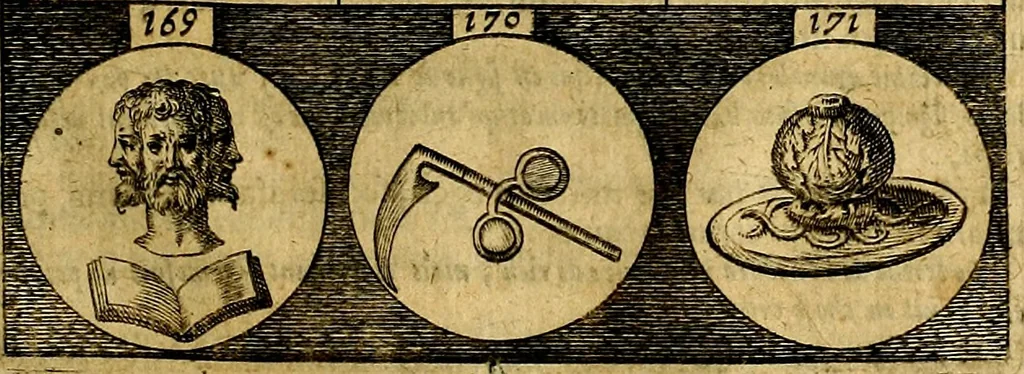 An illustration from Emblemata sive symbola a principibus, viris eeclesiasticis [sic] ac militaribus aliisque vsurpanda. Deuises ou emblemes pour princes, gens d'Eglise, gens de guerre, & aultres, 1624, leaf 46