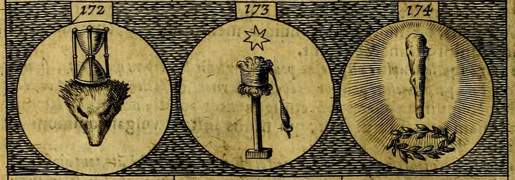 An illustration from Emblemata sive symbola a principibus, viris eeclesiasticis [sic] ac militaribus aliisque vsurpanda. Deuises ou emblemes pour princes, gens d'Eglise, gens de guerre, & aultres, 1624, leaf 49