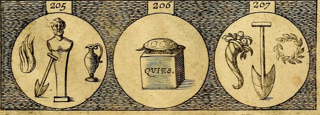 An illustration from Emblemata sive symbola a principibus, viris eeclesiasticis [sic] ac militaribus aliisque vsurpanda. Deuises ou emblemes pour princes, gens d'Eglise, gens de guerre, & aultres, 1624, leaf 54