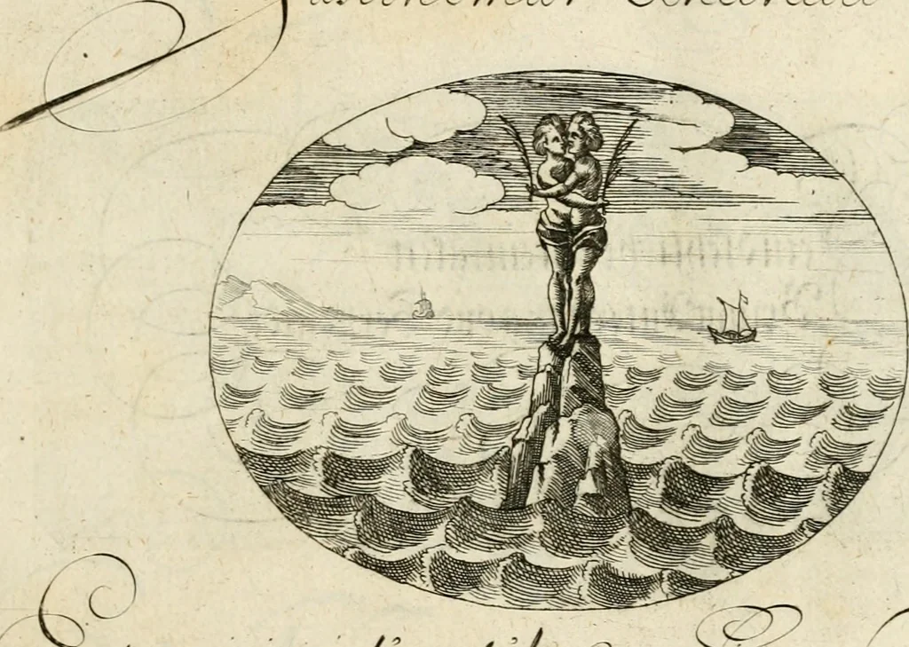 An illustration from Emblemata varia Gregori KleppisI, poetae l. caesarij : incisa aeri, aphorismis et epigrammatis illustrata, 1623, leaf 44