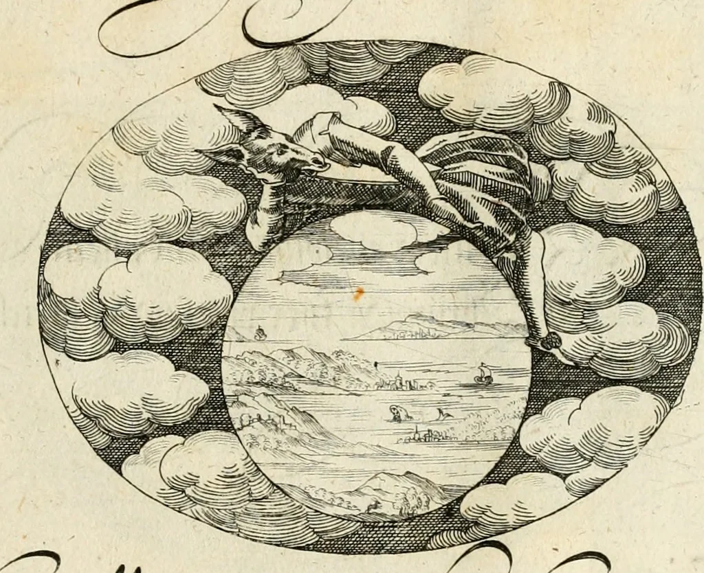 An illustration from Emblemata varia Gregori KleppisI, poetae l. caesarij : incisa aeri, aphorismis et epigrammatis illustrata, 1623, leaf 48