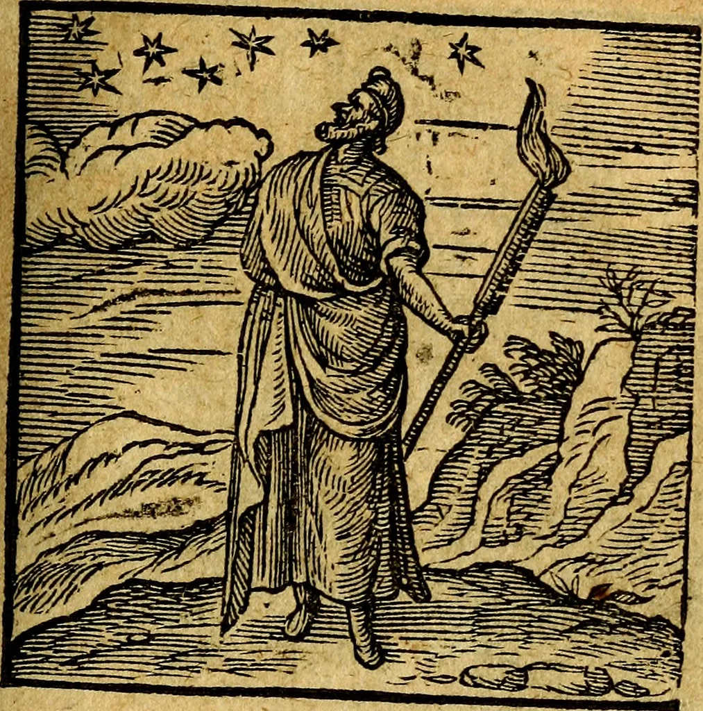 An illustration from Emblemata V.C. Andreae Alciati Mediolanensis iurisconsulti : cum facili & compendiosa explicatione, qua obscura illustrantur, dubiaq́ue omnia soluuntur,, 1622, leaf 102