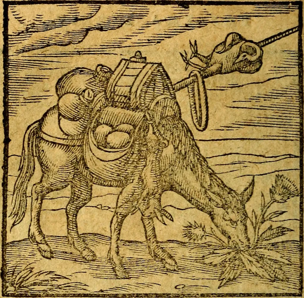 An illustration from Emblemata V.C. Andreae Alciati Mediolanensis iurisconsulti : cum facili & compendiosa explicatione, qua obscura illustrantur, dubiaq́ue omnia soluuntur,, 1622, leaf 107