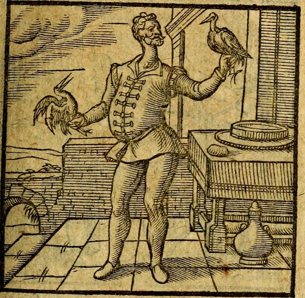 An illustration from Emblemata V.C. Andreae Alciati Mediolanensis iurisconsulti : cum facili & compendiosa explicatione, qua obscura illustrantur, dubiaq́ue omnia soluuntur,, 1622, leaf 112