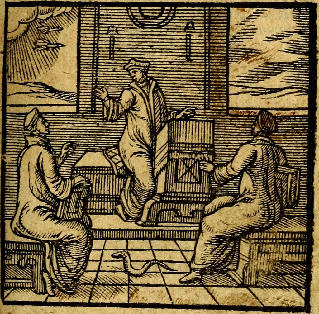 An illustration from Emblemata V.C. Andreae Alciati Mediolanensis iurisconsulti : cum facili & compendiosa explicatione, qua obscura illustrantur, dubiaq́ue omnia soluuntur,, 1622, leaf 118