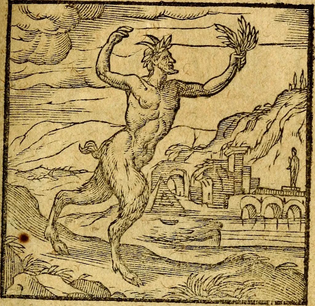 An illustration from Emblemata V.C. Andreae Alciati Mediolanensis iurisconsulti : cum facili & compendiosa explicatione, qua obscura illustrantur, dubiaq́ue omnia soluuntur,, 1622, leaf 120