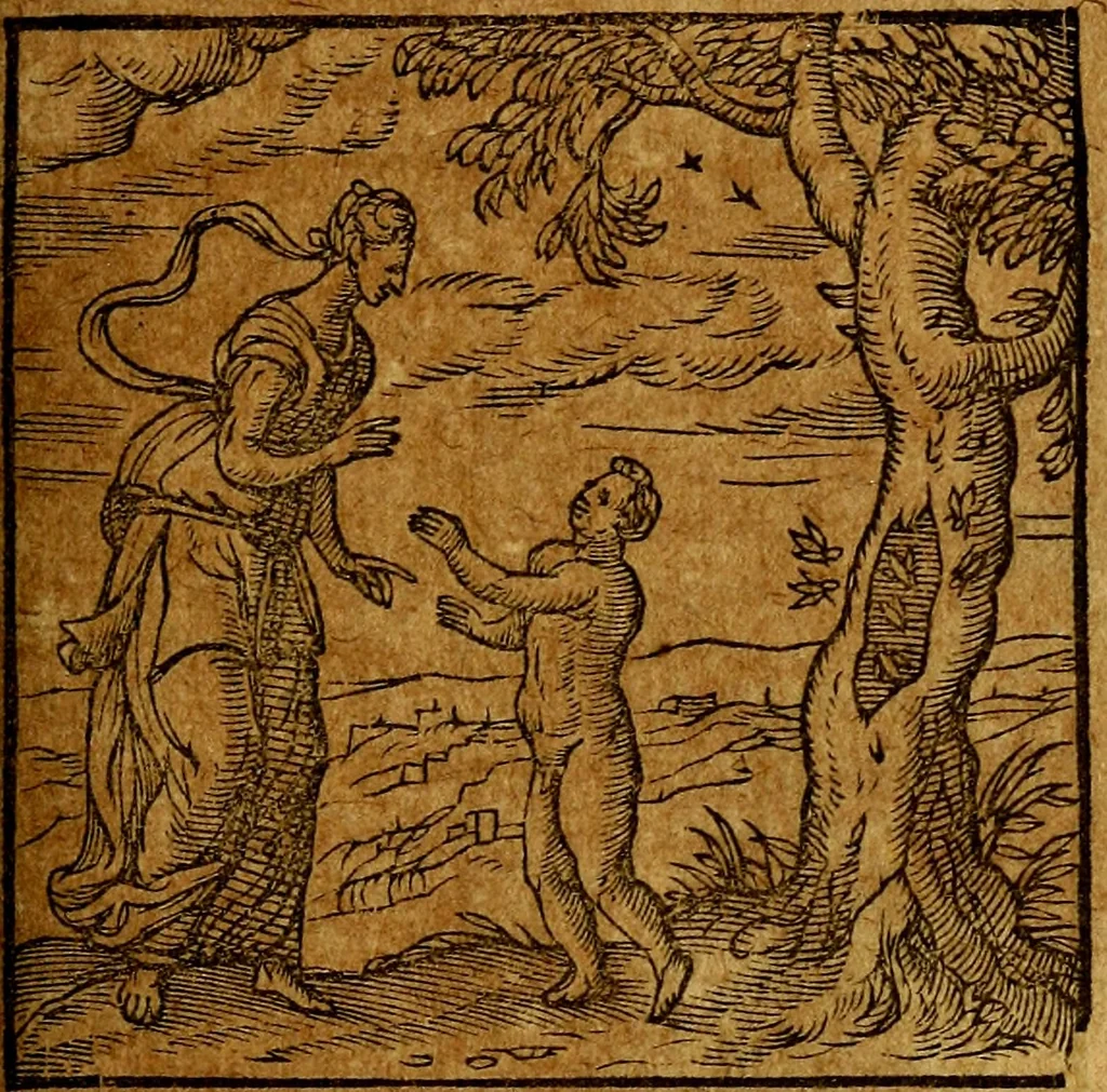 An illustration from Emblemata V.C. Andreae Alciati Mediolanensis iurisconsulti : cum facili & compendiosa explicatione, qua obscura illustrantur, dubiaq́ue omnia soluuntur,, 1622, leaf 138