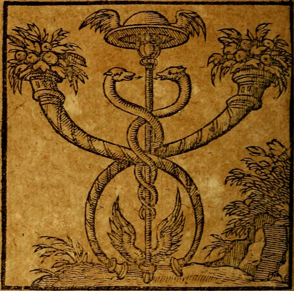 An illustration from Emblemata V.C. Andreae Alciati Mediolanensis iurisconsulti : cum facili & compendiosa explicatione, qua obscura illustrantur, dubiaq́ue omnia soluuntur,, 1622, leaf 147