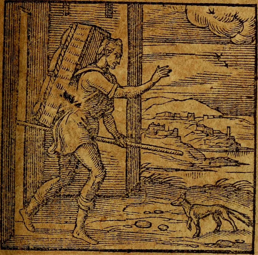 An illustration from Emblemata V.C. Andreae Alciati Mediolanensis iurisconsulti : cum facili & compendiosa explicatione, qua obscura illustrantur, dubiaq́ue omnia soluuntur,, 1622, leaf 156