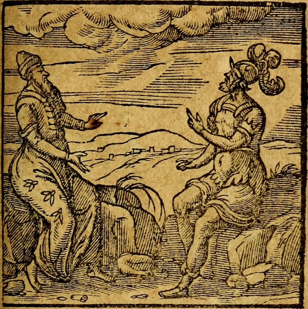 An illustration from Emblemata V.C. Andreae Alciati Mediolanensis iurisconsulti : cum facili & compendiosa explicatione, qua obscura illustrantur, dubiaq́ue omnia soluuntur,, 1622, leaf 166