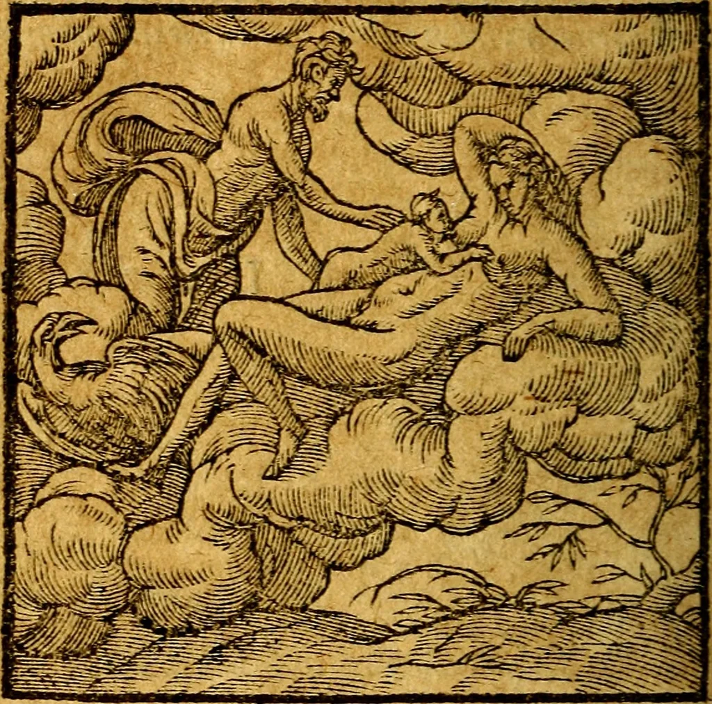 An illustration from Emblemata V.C. Andreae Alciati Mediolanensis iurisconsulti : cum facili & compendiosa explicatione, qua obscura illustrantur, dubiaq́ue omnia soluuntur,, 1622, leaf 169