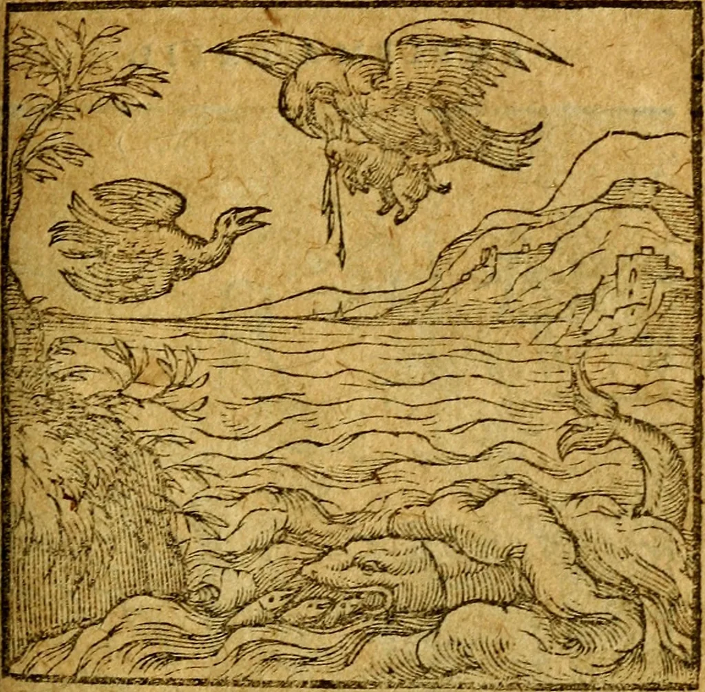 An illustration from Emblemata V.C. Andreae Alciati Mediolanensis iurisconsulti : cum facili & compendiosa explicatione, qua obscura illustrantur, dubiaq́ue omnia soluuntur,, 1622, leaf 172