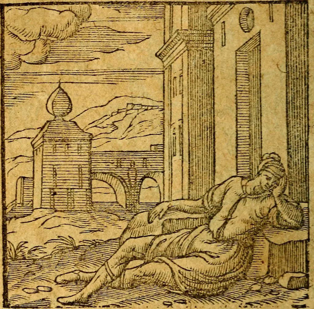 An illustration from Emblemata V.C. Andreae Alciati Mediolanensis iurisconsulti : cum facili & compendiosa explicatione, qua obscura illustrantur, dubiaq́ue omnia soluuntur,, 1622, leaf 179