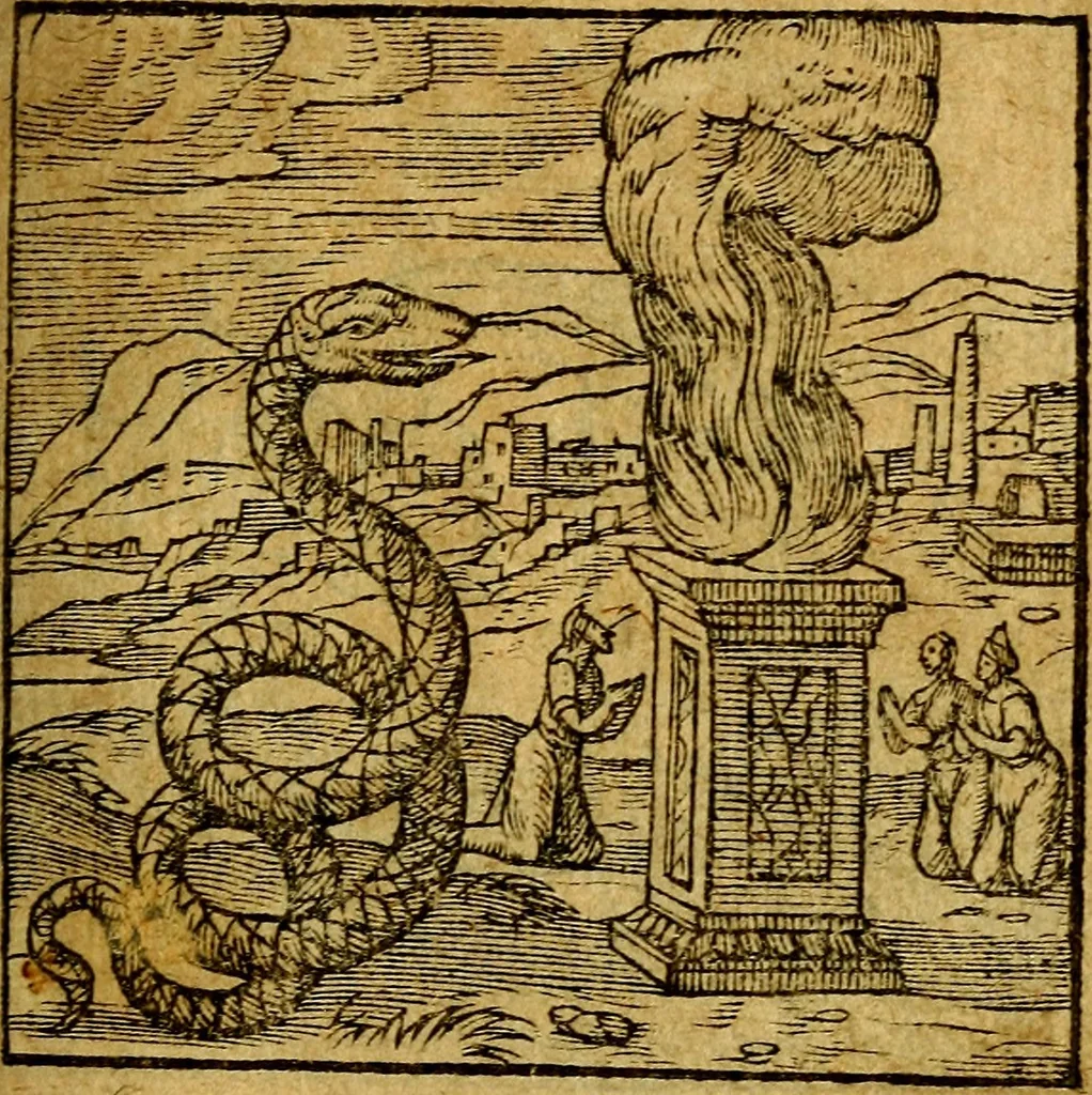 An illustration from Emblemata V.C. Andreae Alciati Mediolanensis iurisconsulti : cum facili & compendiosa explicatione, qua obscura illustrantur, dubiaq́ue omnia soluuntur,, 1622, leaf 182