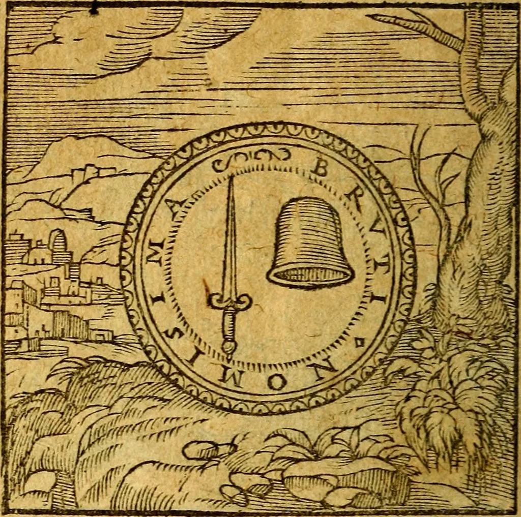An illustration from Emblemata V.C. Andreae Alciati Mediolanensis iurisconsulti : cum facili & compendiosa explicatione, qua obscura illustrantur, dubiaq́ue omnia soluuntur,, 1622, leaf 183