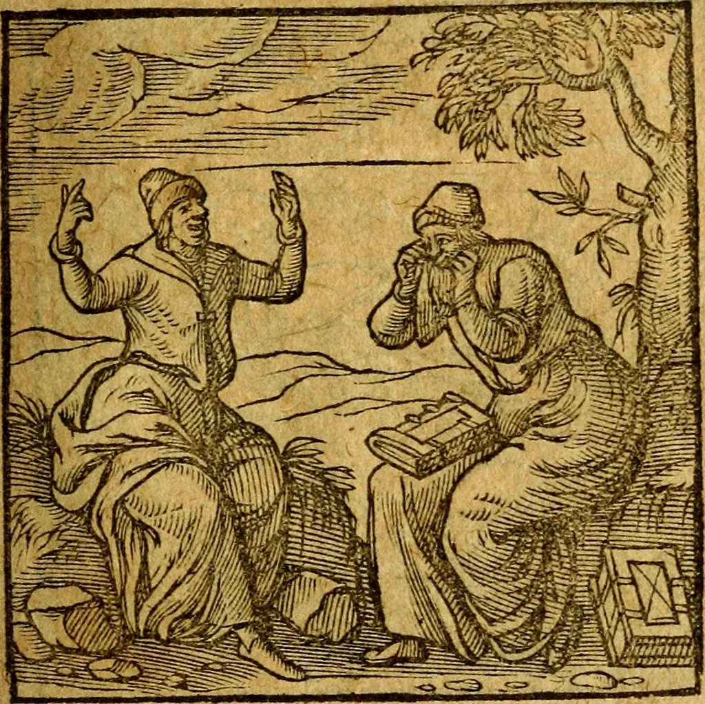 An illustration from Emblemata V.C. Andreae Alciati Mediolanensis iurisconsulti : cum facili & compendiosa explicatione, qua obscura illustrantur, dubiaq́ue omnia soluuntur,, 1622, leaf 184