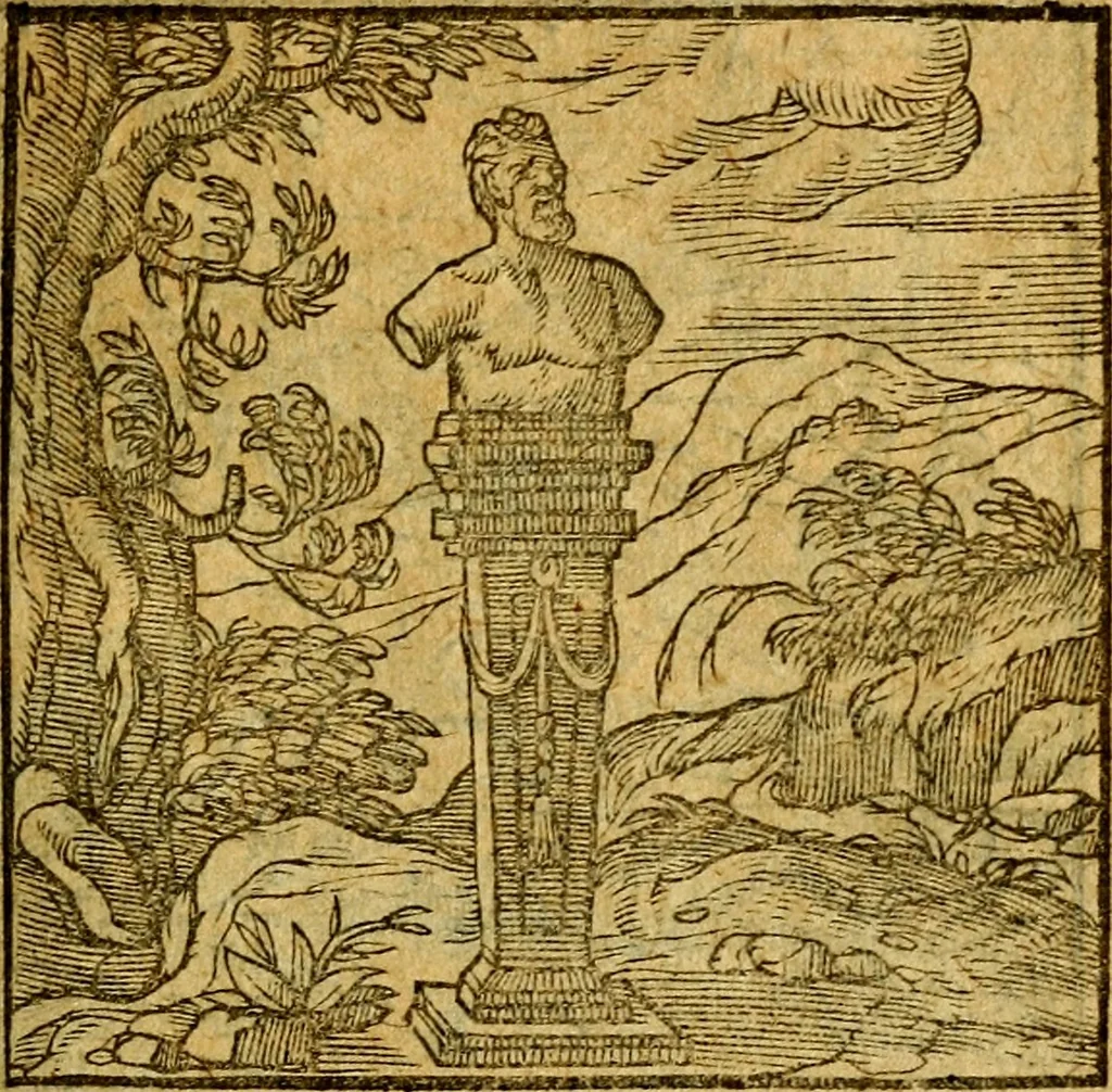 An illustration from Emblemata V.C. Andreae Alciati Mediolanensis iurisconsulti : cum facili & compendiosa explicatione, qua obscura illustrantur, dubiaq́ue omnia soluuntur,, 1622, leaf 192