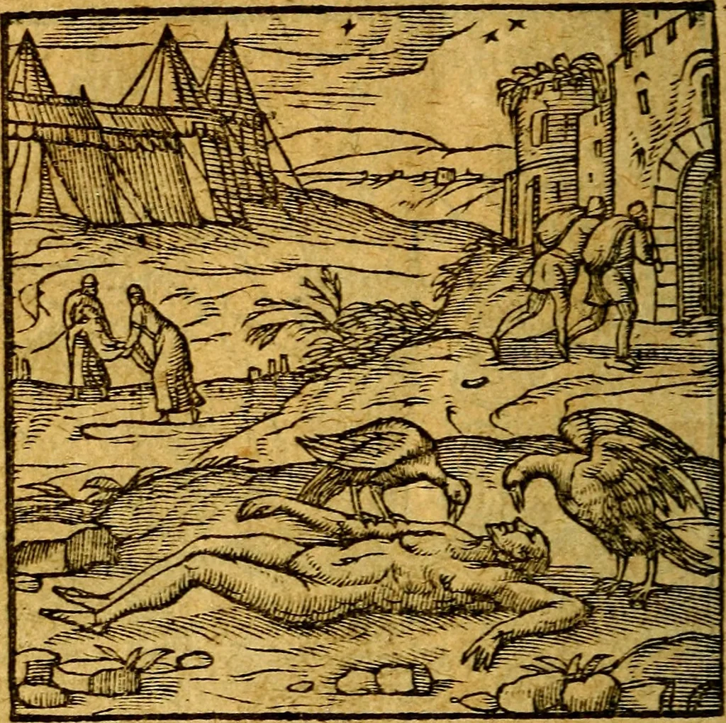 An illustration from Emblemata V.C. Andreae Alciati Mediolanensis iurisconsulti : cum facili & compendiosa explicatione, qua obscura illustrantur, dubiaq́ue omnia soluuntur,, 1622, leaf 193