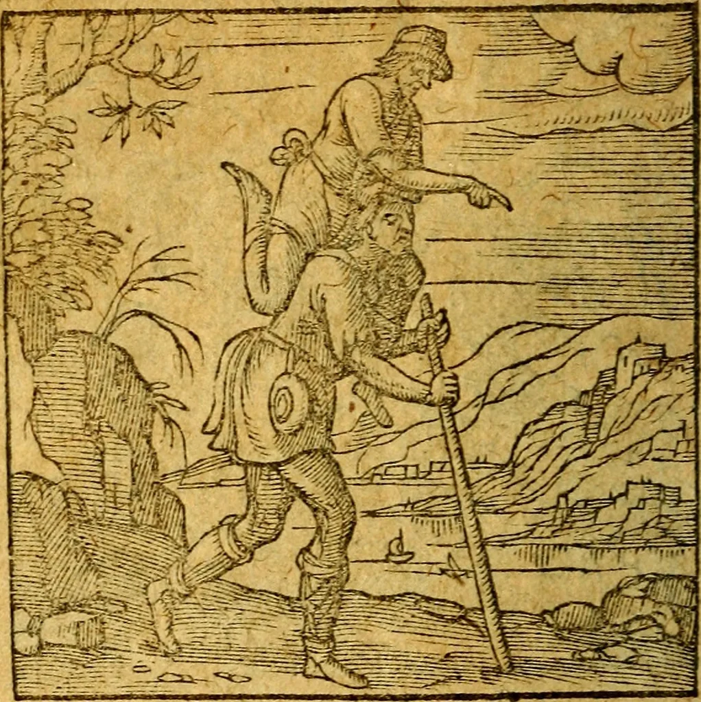 An illustration from Emblemata V.C. Andreae Alciati Mediolanensis iurisconsulti : cum facili & compendiosa explicatione, qua obscura illustrantur, dubiaq́ue omnia soluuntur,, 1622, leaf 195