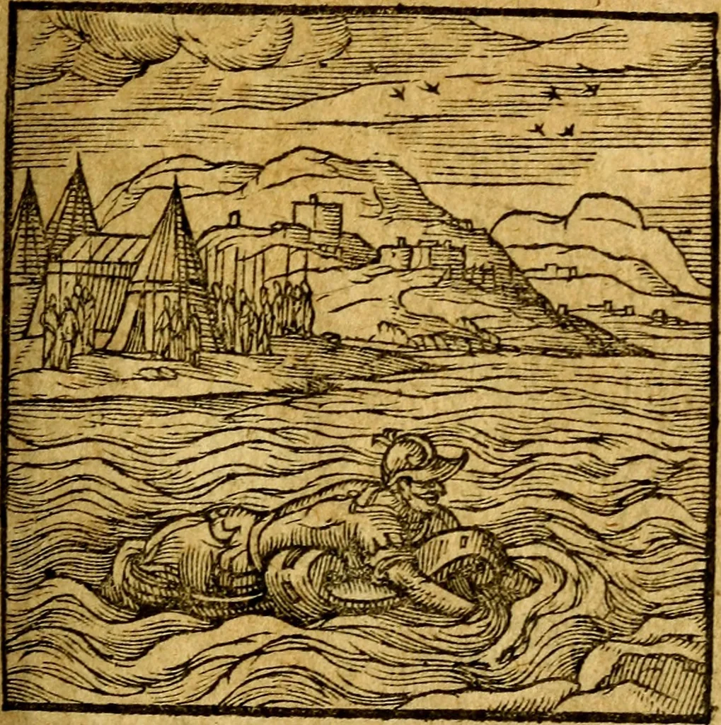 An illustration from Emblemata V.C. Andreae Alciati Mediolanensis iurisconsulti : cum facili & compendiosa explicatione, qua obscura illustrantur, dubiaq́ue omnia soluuntur,, 1622, leaf 196