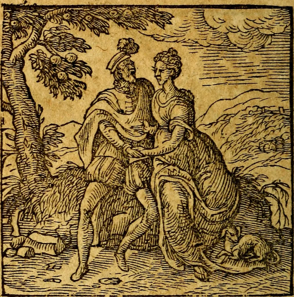 An illustration from Emblemata V.C. Andreae Alciati Mediolanensis iurisconsulti : cum facili & compendiosa explicatione, qua obscura illustrantur, dubiaq́ue omnia soluuntur,, 1622, leaf 231