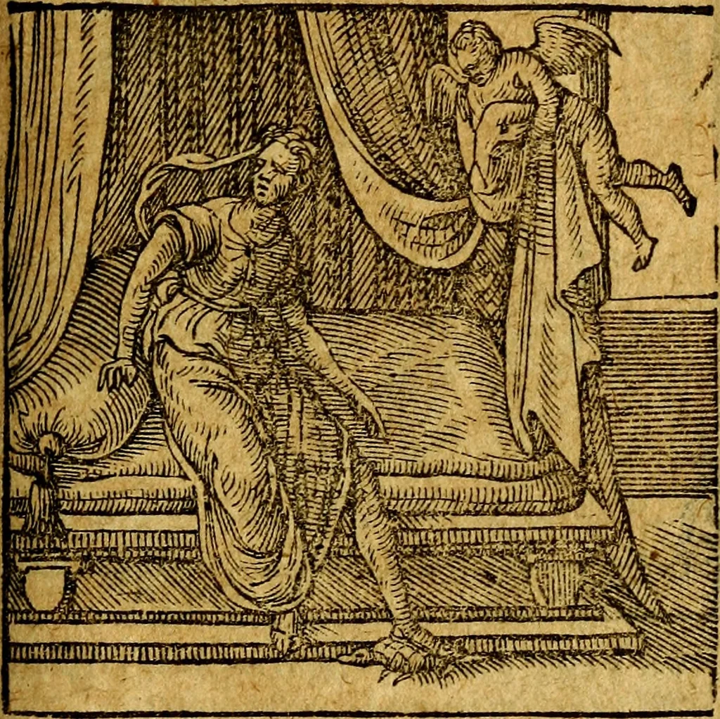 An illustration from Emblemata V.C. Andreae Alciati Mediolanensis iurisconsulti : cum facili & compendiosa explicatione, qua obscura illustrantur, dubiaq́ue omnia soluuntur,, 1622, leaf 236