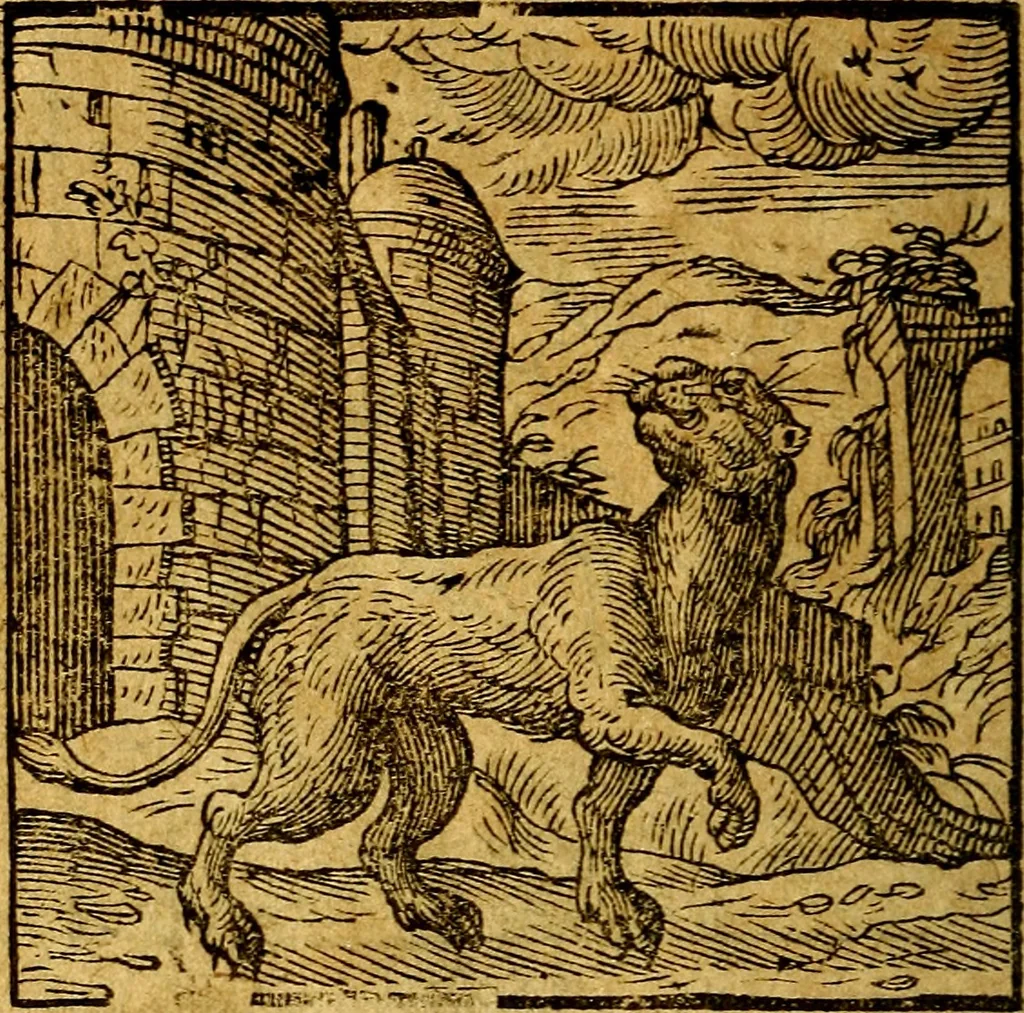 An illustration from Emblemata V.C. Andreae Alciati Mediolanensis iurisconsulti : cum facili & compendiosa explicatione, qua obscura illustrantur, dubiaq́ue omnia soluuntur,, 1622, leaf 33