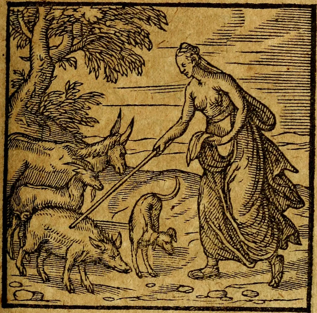 An illustration from Emblemata V.C. Andreae Alciati Mediolanensis iurisconsulti : cum facili & compendiosa explicatione, qua obscura illustrantur, dubiaq́ue omnia soluuntur,, 1622, leaf 98