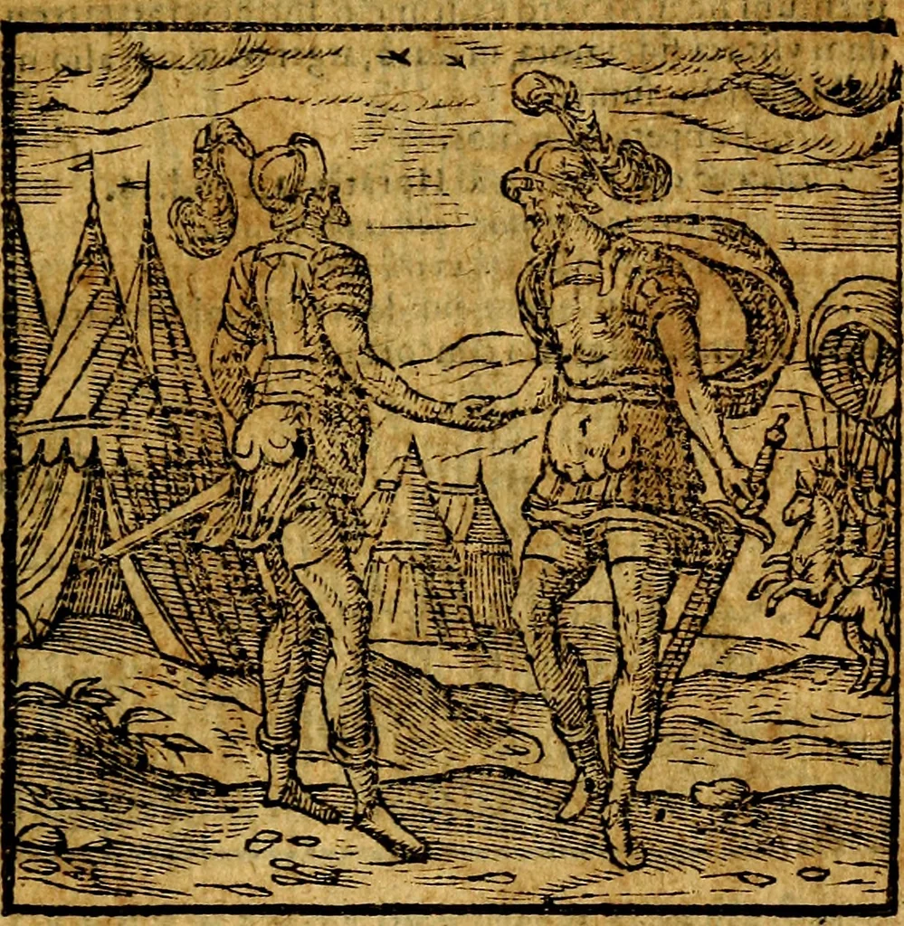 An illustration from Emblemata v. c. Andreae Alciati Mediolanensis iurisconsulti : cum facili & compe[n]diosa explicatione, qua obscura illustrantur, dubiáque omnia solvuntur, 1584, leaf 102
