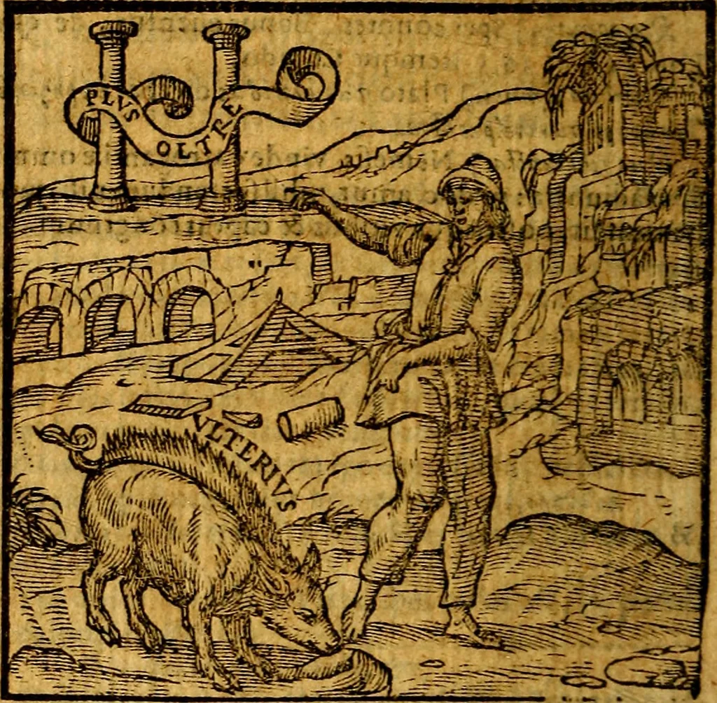 An illustration from Emblemata v. c. Andreae Alciati Mediolanensis iurisconsulti : cum facili & compe[n]diosa explicatione, qua obscura illustrantur, dubiáque omnia solvuntur, 1584, leaf 115