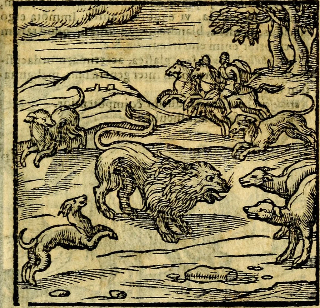 An illustration from Emblemata v. c. Andreae Alciati Mediolanensis iurisconsulti : cum facili & compe[n]diosa explicatione, qua obscura illustrantur, dubiáque omnia solvuntur, 1584, leaf 150