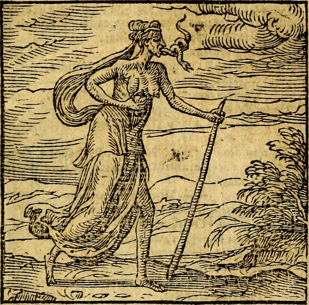 An illustration from Emblemata v. c. Andreae Alciati Mediolanensis iurisconsulti : cum facili & compe[n]diosa explicatione, qua obscura illustrantur, dubiáque omnia solvuntur, 1584, leaf 166