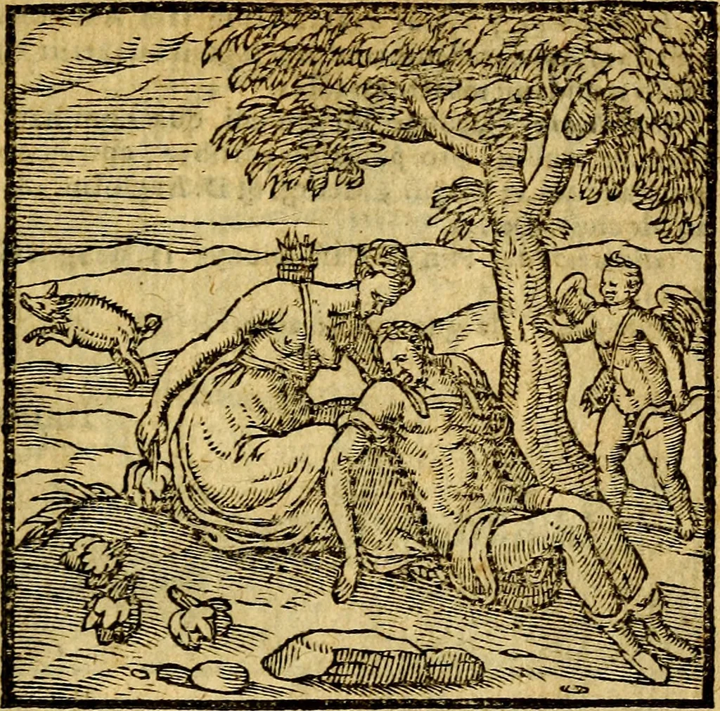 An illustration from Emblemata v. c. Andreae Alciati Mediolanensis iurisconsulti : cum facili & compe[n]diosa explicatione, qua obscura illustrantur, dubiáque omnia solvuntur, 1584, leaf 178