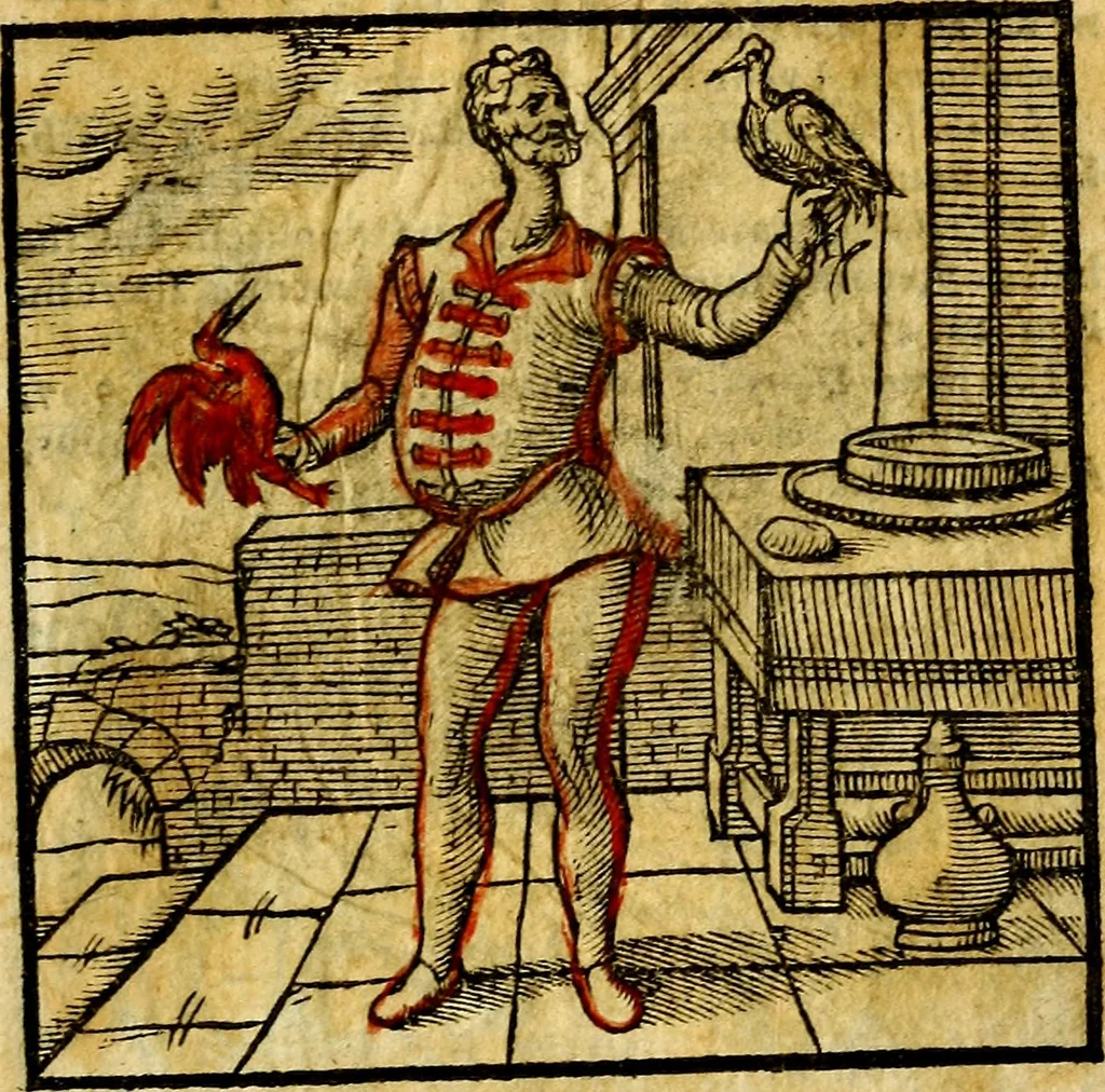 An illustration from Emblemata v. c. Andreae Alciati Mediolanensis iurisconsulti : cum facili & compe[n]diosa explicatione, qua obscura illustrantur, dubiáque omnia solvuntur, 1584, leaf 204