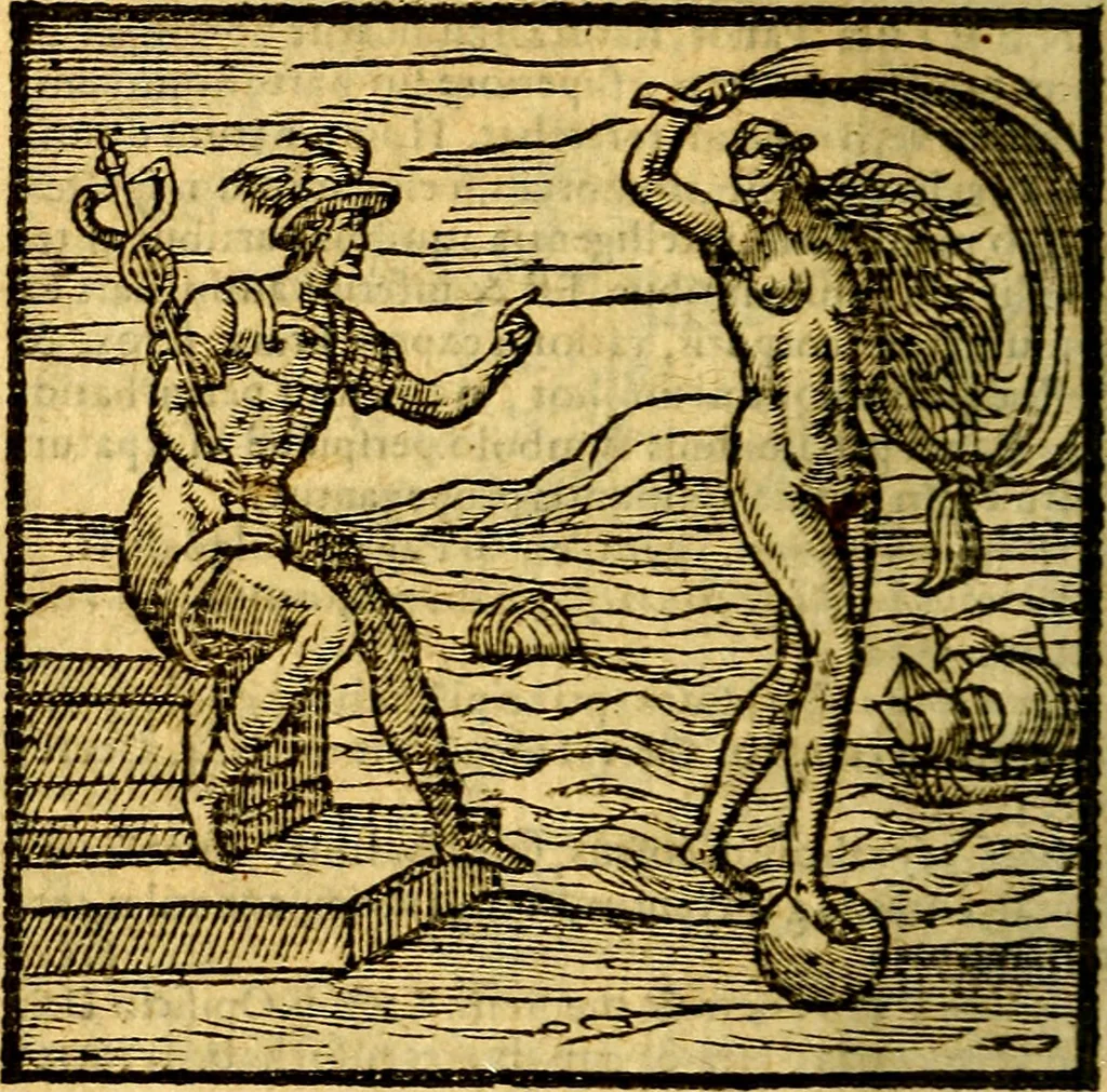An illustration from Emblemata v. c. Andreae Alciati Mediolanensis iurisconsulti : cum facili & compe[n]diosa explicatione, qua obscura illustrantur, dubiáque omnia solvuntur, 1584, leaf 221