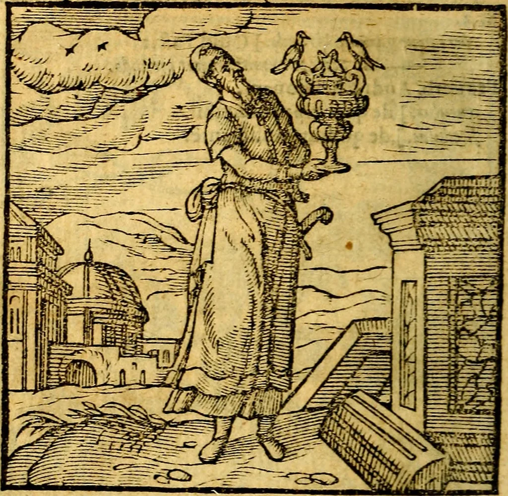 An illustration from Emblemata v. c. Andreae Alciati Mediolanensis iurisconsulti : cum facili & compe[n]diosa explicatione, qua obscura illustrantur, dubiáque omnia solvuntur, 1584, leaf 227