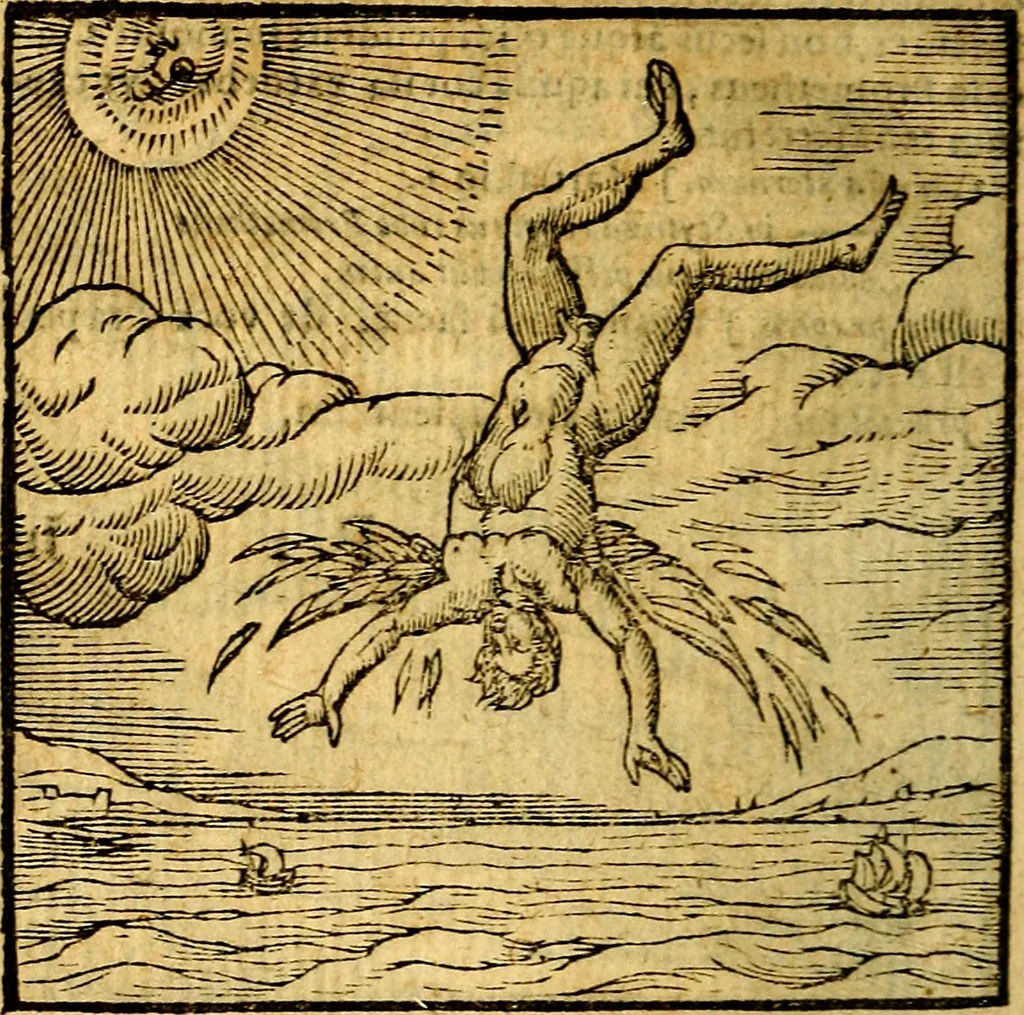 An illustration from Emblemata v. c. Andreae Alciati Mediolanensis iurisconsulti : cum facili & compe[n]diosa explicatione, qua obscura illustrantur, dubiáque omnia solvuntur, 1584, leaf 231