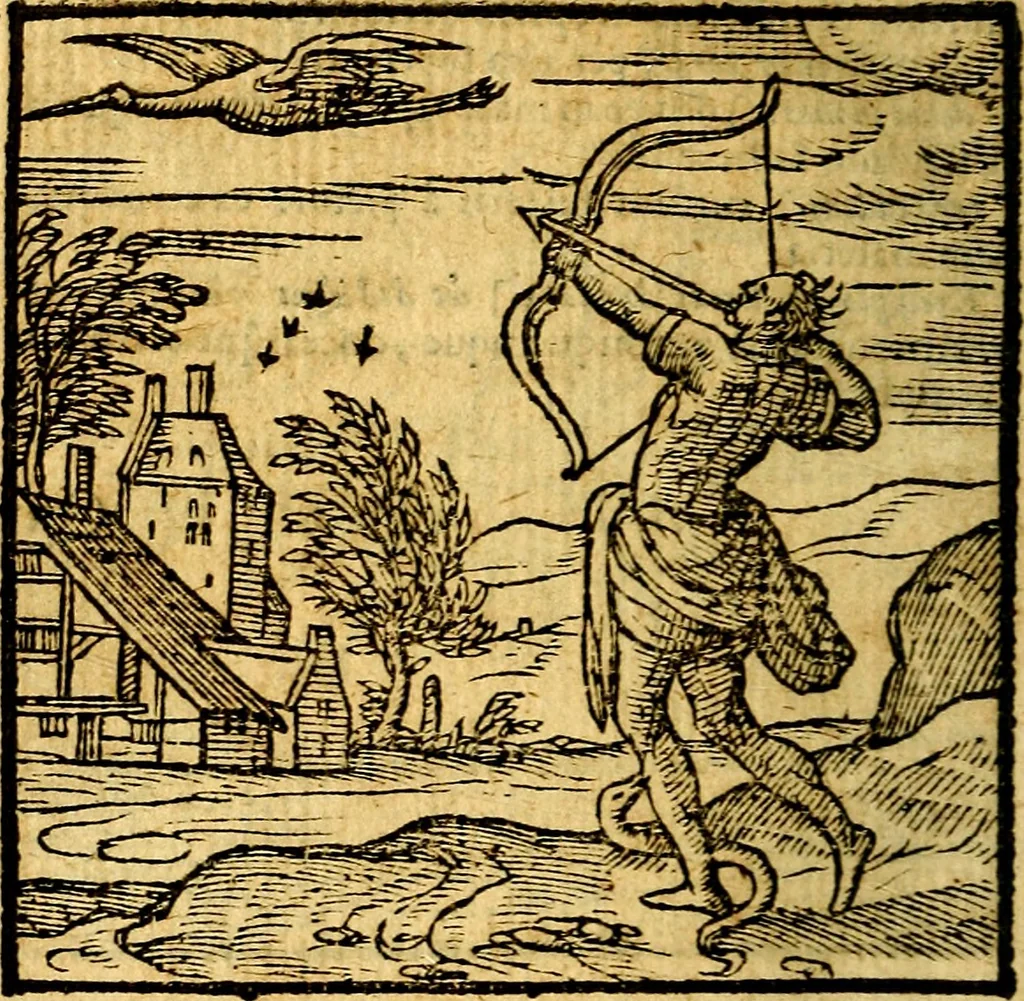 An illustration from Emblemata v. c. Andreae Alciati Mediolanensis iurisconsulti : cum facili & compe[n]diosa explicatione, qua obscura illustrantur, dubiáque omnia solvuntur, 1584, leaf 233