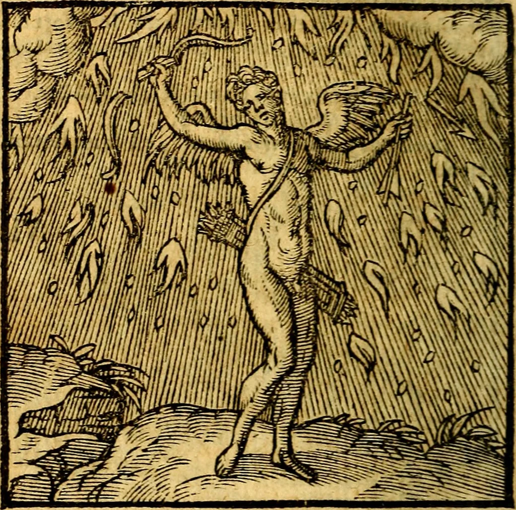 An illustration from Emblemata v. c. Andreae Alciati Mediolanensis iurisconsulti : cum facili & compe[n]diosa explicatione, qua obscura illustrantur, dubiáque omnia solvuntur, 1584, leaf 239