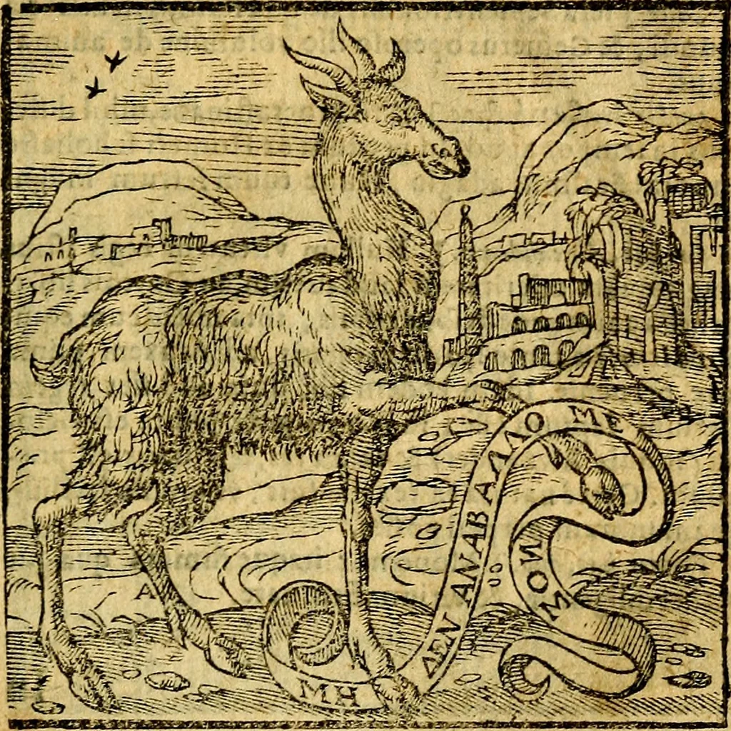 An illustration from Emblemata v. c. Andreae Alciati Mediolanensis iurisconsulti : cum facili & compe[n]diosa explicatione, qua obscura illustrantur, dubiáque omnia solvuntur, 1584, leaf 24