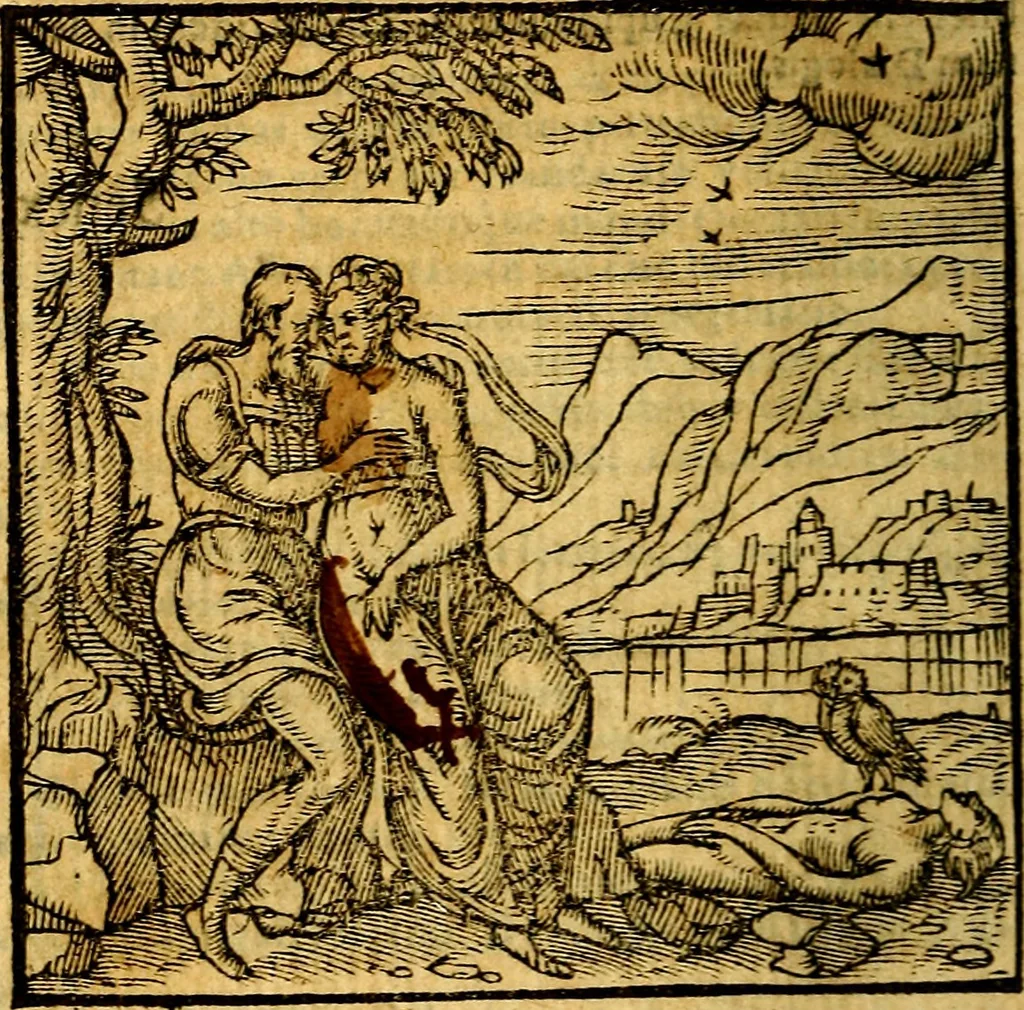 An illustration from Emblemata v. c. Andreae Alciati Mediolanensis iurisconsulti : cum facili & compe[n]diosa explicatione, qua obscura illustrantur, dubiáque omnia solvuntur, 1584, leaf 259