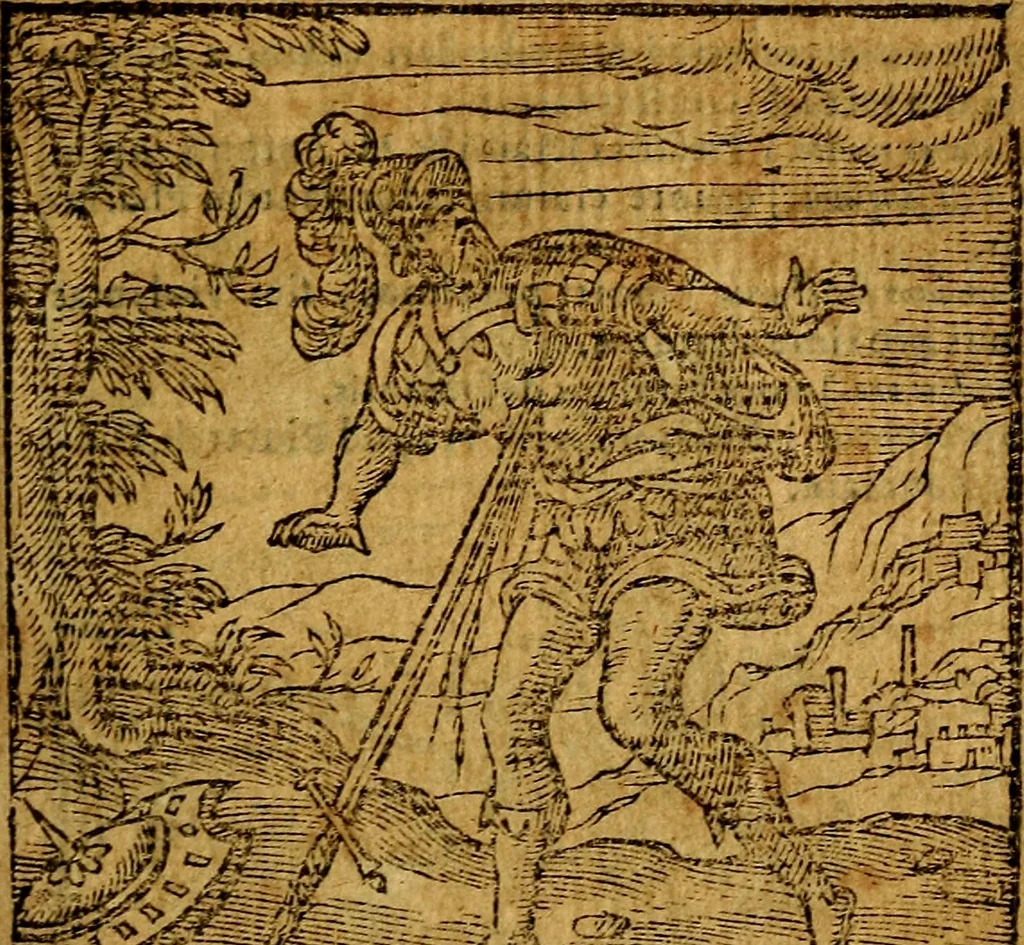 An illustration from Emblemata v. c. Andreae Alciati Mediolanensis iurisconsulti : cum facili & compe[n]diosa explicatione, qua obscura illustrantur, dubiáque omnia solvuntur, 1584, leaf 266