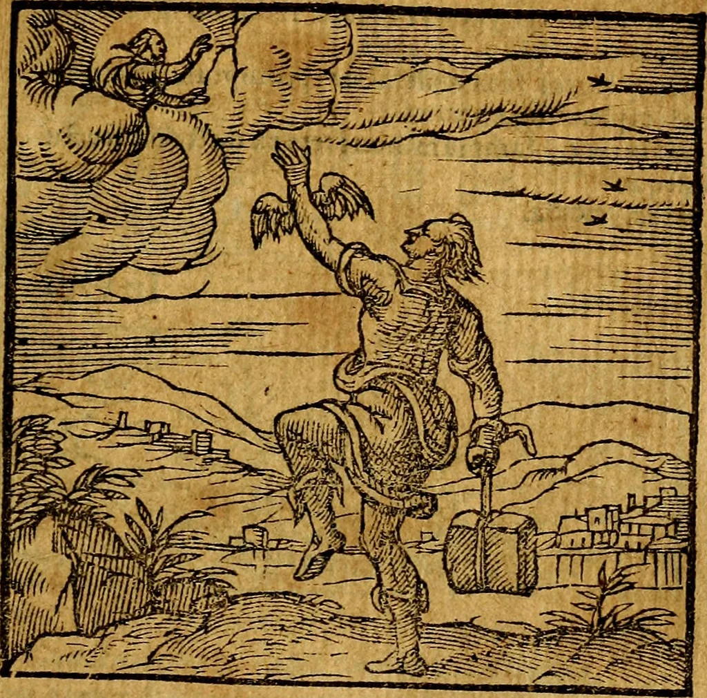 An illustration from Emblemata v. c. Andreae Alciati Mediolanensis iurisconsulti : cum facili & compe[n]diosa explicatione, qua obscura illustrantur, dubiáque omnia solvuntur, 1584, leaf 268