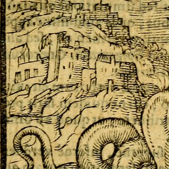 An illustration from Emblemata v. c. Andreae Alciati Mediolanensis iurisconsulti : cum facili & compe[n]diosa explicatione, qua obscura illustrantur, dubiáque omnia solvuntur, 1584, leaf 28