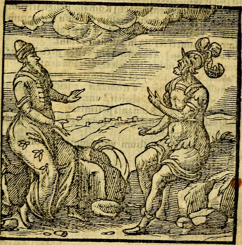 An illustration from Emblemata v. c. Andreae Alciati Mediolanensis iurisconsulti : cum facili & compe[n]diosa explicatione, qua obscura illustrantur, dubiáque omnia solvuntur, 1584, leaf 300