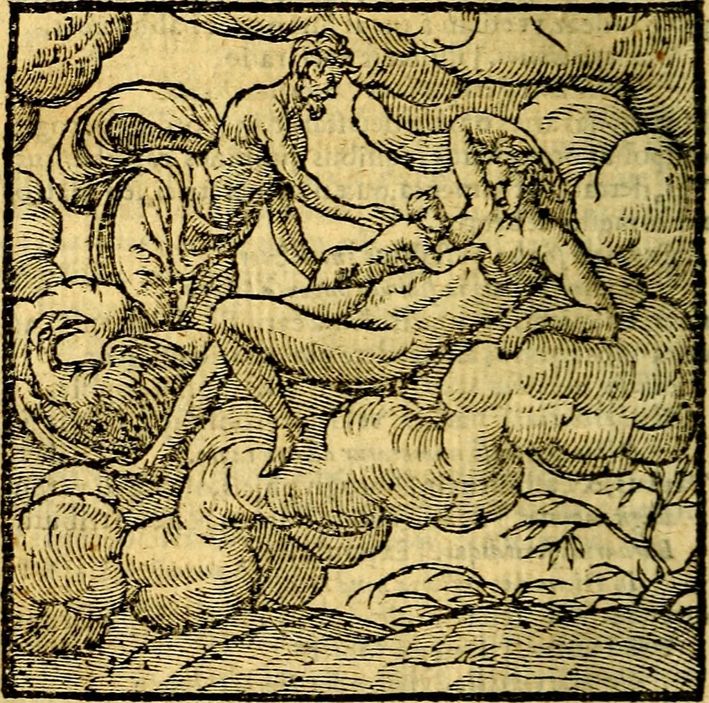 An illustration from Emblemata v. c. Andreae Alciati Mediolanensis iurisconsulti : cum facili & compe[n]diosa explicatione, qua obscura illustrantur, dubiáque omnia solvuntur, 1584, leaf 305